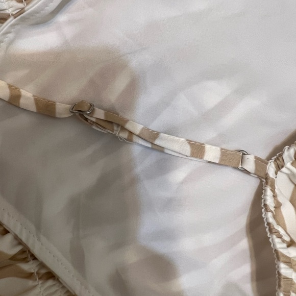 LOFT Tall Zebra Stripe Square Neck Midi Flare Dress Large Tall NWT - Picture 6 of 9